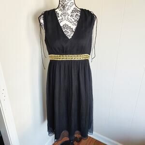 Spenser Jeremy Black Silk Mini Dress